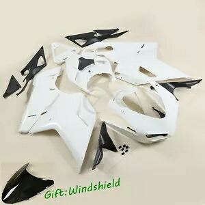 未塗装ホワイト ABS フェアリングボディワークキット Ducati 848 1098 1198 2007-2012 に適合 Unpainted White ABS Fairing Bodywork Kit Fit For Ducati 848 1098 1198 2007-2012 【並行輸入品】