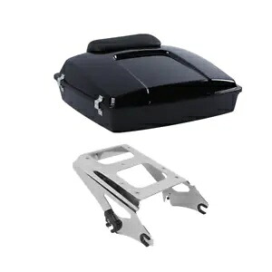 ブラック レイザー トランク バックレスト ラック ハーレー ツーリング ロード グライド キング 2009-2013 に適合 Black Razor Trunk Backrest Rack Fit For Harley Touring Road Glide King 2009-2013 【並行輸入品】