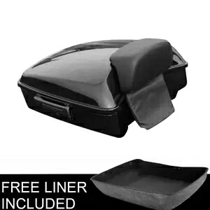 チョップドパック トランク + バックレストパッド ハーレーダビッドソン ツアーパック ツーリング 14 以降に適合 Chopped Pack Trunk + Backrest Pad Fit For Harley Davidson Tour Pak Touring 14-Up 【並行輸入品】