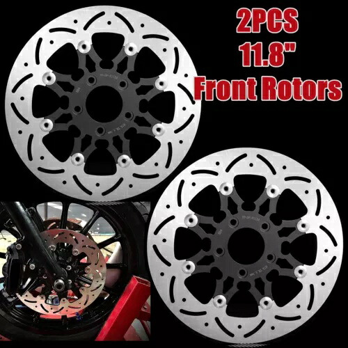 11.8インチ フローティング フロント ブレーキ ローター 2PCS ツーリング FLHR FLHTC FLHTCU FLHTK FLTRX FLHX 11.8" Floating Front Brake Rotor 2PCS Touring FLHR FLHTC FLHTCU FLHTK FLTRX FLHX 【並行輸入品】｜カスタムパーツ WORLD倉庫