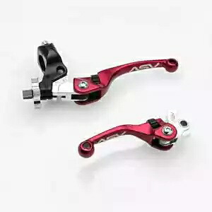 ASV F4 ブレーキ&クラッチレバーセット レッド スズキ DRZ125L DRZ250 ASV F4 Brake & Clutch Lever Set Red Suzuki DRZ125L DRZ250 【並行輸入品】｜カスタムパーツ WORLD倉庫
