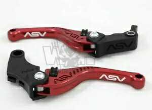 ホンダ グロム125&モンキー ASV F3 レバーセット クラッチ&ブレーキ レッド ショート Honda Grom 125 & Monkey ASV F3 Lever Set Clutch & Brake Red Short 【並行輸入品】