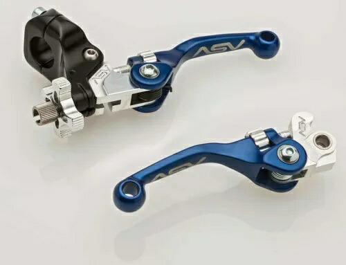 ASV F4 ブレーキ クラッチ レバー ブルー ショート ホット スタート ホンダ CRF250X 450X XR400R 650R ASV F4 Brake Clutch Levers Blue Short Hot Start Honda CRF250X 450X XR400R 650R 【並行輸入品】