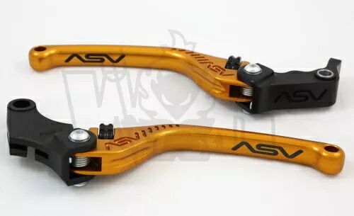 トライアンフ 765 ストリート トリプル R 2018 ASV F3 レバー セット ブレーキ&クラッチ ゴールド ロング Triumph 765 Street Triple R 2018 ASV F3 Lever Set Brake & Clutch Gold Long 【並行輸入品】