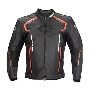 コーテック 8980-2101-06 シケイン レザー ジャケット LRG ブラック/レッド Cortech 8980-2101-06 Chicane Leather Jacket LRG Black/Red 【並行輸入品】