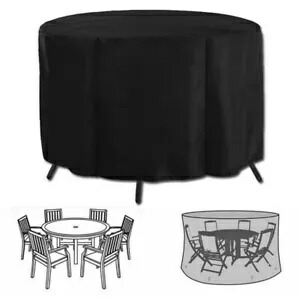 パティオラウンドテーブルカバー屋外ガーデン家具ダストレイン UV 保護 210D Patio Round Table Cover Outdoor Garden Furniture Dust Rain UV Protection 210D画像