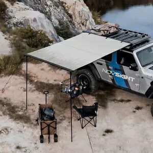 グレー UV シェルター サンシェード キャンピングカー サイド ルーフトップ レインテント オーニング ポータブル Gray UV Shelter Sun Shade Camping Car Side Roof Top Rain Tent Awning Portable 【並行輸入品】