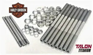 ハーレー V-Rod V ロッドヘッドボルトナイトロッドチタンシリンダーヘッドスタッドスタッドキット Harley V-Rod V Rod Head Bolts Night Rod TITANIUM Cylinder Head Studs To Stud Kit画像