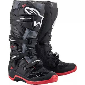 アルパインスターズ テック 7 オフロード ブーツ サイズ 10 / EU 44.5 ブラック レッド 新品 Alpinestars Tech 7 Off-Road Boots Size 10 / EU 44.5 Black Red NEW 【並行輸入品】