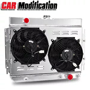 3 列アルミラジエーター + シュラウドファンフィット 1963-1968 シボレーインパラ 1964-1967 エルカミノ 3Row Aluminum Radiator+Shroud Fan fit 1963-1968 Chevy Impala 1964-1967 El Camino 【並行輸入品】｜カスタムパーツ WORLD倉庫