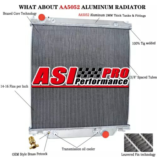 2 列アルミラジエーター 2003-07 フォード F250 F350 F-450 F-550 6.0L パワーストロークに適合 2 Row Aluminum Radiator fit 2003-07 Ford F250 F350 F-450 F-550 6.0L Powerstroke 【並行輸入品】