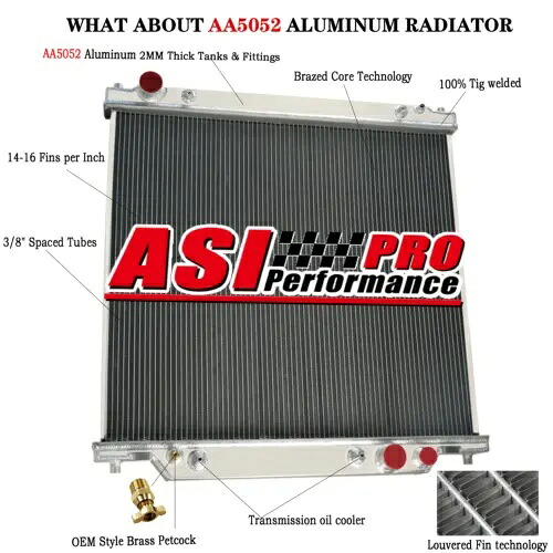 アルミラジエーターフィット 1999-2005 2003 フォード F250 F350 F450 6.8L 7.3L パワーストローク Aluminum Radiator fit 1999-2005 2003 ford F250 F350 F450 6.8L 7.3L POWERSTROKE 【並行輸入品】