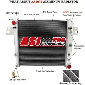 4 列アルミラジエーター 2002-2006 2003 05 ジープリバティ 3.7L V6 ガス用 4 Row Aluminum Radiator For 2002-2006 2003 05 Jeep Liberty 3.7L V6 GAS 【並行輸入品】 55,055円