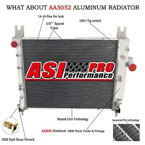 4 列アルミラジエーター 2000-2004 ダッジ デュランゴ ダコタ 3.7L 3.9L 4.7L 5.9L 用 4 Row Aluminum Radiator for 2000-2004 Dodge Durango Dakota 3.7L 3.9L 4.7L 5.9L 【並行輸入品】