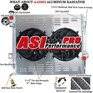 2 列ラジエーター + シュラウドファン 2003-2009 トヨタ 4 ランナー/レクサス GX470 4.7L V8 AT に適合 2 Row Radiator+Shroud Fan Fit 2003-2009 Toyota 4Runner /Lexus GX470 4.7L V8 AT 【並行輸入品】