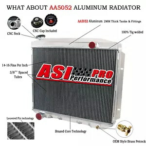4 列アルミラジエーター 1957-1959 1958 フォード フェアレーン/ランチェロ V8 エンジン プロに適合 4 Row Aluminum Radiator fit 1957-1959 1958 Ford Fairlane/Ranchero V8 Engine Pro 【並行輸入品】