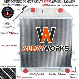 3 列アルミラジエーター 1939-1940 フォードデラックスピックアップ/標準フラットヘッド用 3 Row Aluminum Radiator For 1939-1940 Ford Deluxe Pickup /Standard Flathead 【並行輸入品】｜カスタムパーツ WORLD倉庫