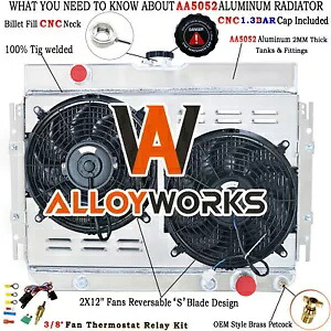 3 列ラジエーター + シュラウドファンシボレー Chevelle Bel Air Impala Caprice 1963-1968 3 Row Radiator+Shroud Fan For Chevy Chevelle Bel Air Impala Caprice 1963-1968 【並行輸入品】