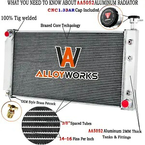 3 列アルミラジエーター 2003-05 04 シボレーエクスプレス 1500 2500 GMC サバナ 4.3L 3 Row Aluminum Radiator For 2003-05 04 Chevy Express 1500 2500 GMC Savana 4.3L 【並行輸入品】|カスタムパーツ WORLD倉庫