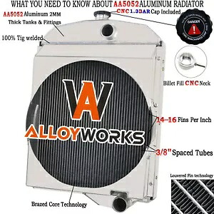 3列アルミラジエータートラクターは、オリバー1550 1555 1600 1655 1650 163343ASに適合します。 3 Row Aluminum Radiator Tractor fits Oliver 1550 1555 1600 1655 1650 163343AS 【並行輸入品】