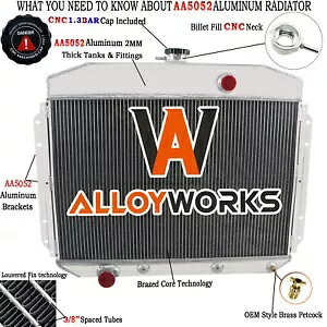 4 行アルミラジエーターフォード F100 F250 F350 ピックアップトラック V8 ガス 1961-1964 4 Row Aluminum Radiator For Ford F100 F250 F350 Pickup Truck V8 GAS 1961-1964 【並行輸入品】