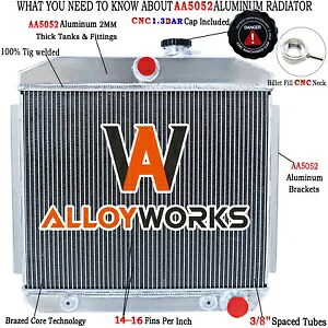 4 列アルミニウムラジエーターは 1955 1956 1957 シボレー ベルエア ノマド デル レイ V8 Eng に適合します。 4 Row Aluminum Radiator fits 1955 1956 1957 Chevy Bel Air Nomad Del Ray V8 Eng 【並行輸入品】｜カスタムパーツ WORLD倉庫