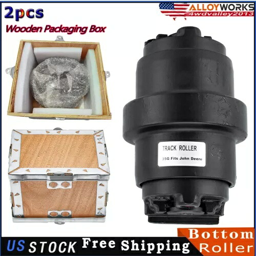 2x トラックローラーボトムローラーは John Deere 35G 掘削機足回りに適合 2x Track Roller Bottom Roller Fits For John Deere 35G Excavator Undercarriage 【並行輸入品】