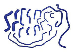 シリコンラジエーターホース VW ゴルフ ボラ ニュービートル、トレド VR5 V5 2.3L 97-05 ブルー Silicone Radiator Hose For VW Golf Bora New Beetle,Toledo VR5 V5 2.3L 97-05 BLUE 【並行輸入品】