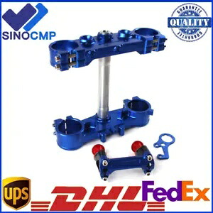 トリプルツリークランプステアリングステムライザーマウントクランプ DRZ400SM ブルー 2005-2019 Triple Tree Clamps Steering Stem Riser Mount Clamp For DRZ400SM Blue 2005-2019 【並行輸入品】