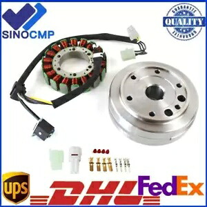 新しいフライホイール キット & ステーター Arctic Cat 400 4x4 Auto 32101-38F01 32102-38F00 用 New Flywheel Kit & Stator for Arctic Cat 400 4x4 Auto 32101-38F01 32102-38F00 【並行輸入品】