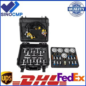 油圧ゲージ テスト キット (ゲージ 5 個、テスト ホース 3 本、T コネクタ 14 個付き) Hydraulic Pressure Gauges Test Kit W/ 5 Gauges, 3 Test Hoses & 14 Tee Connectors 【並行輸入品】