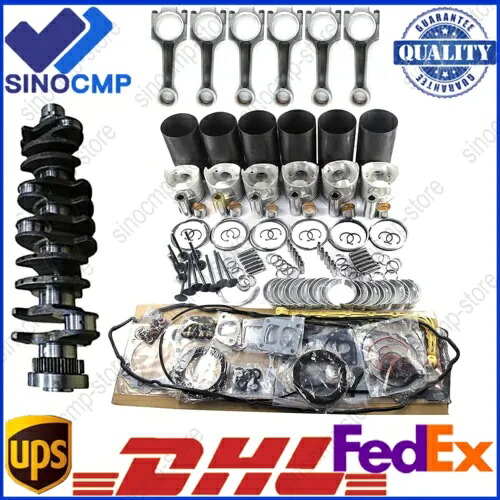 D7D D7E エンジン再構築キット - ボルボ EC240B EC290B 掘削機用クランクシャフト & ロッド D7D D7E Engine Rebuild Kit - Crankshaft & Rods For Volvo EC240B EC290B Excavator 【並行輸入品】