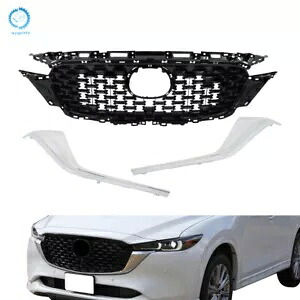 アッパーグリル 2022-23 マツダ CX5 CX-5 光沢のある黒 + グリルトリムクロームプラスチック Upper Grille For 2022-23 Mazda CX5 CX-5 Glossy Black+Grille Trim Chrome Plastic 【並行輸入品】 54,780円
