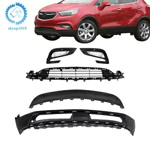 ビュイック アンコール 2017-2021 フロントバンパーセット フォグライトトリム付き ブラックプラスチック For Buick Encore 2017-2021 Front Bumper Set W/ fog light Trim Black Plastic 【並行輸入品】
