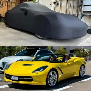 2014-2019 シボレー コルベット C7 屋内車カバー ストレッチ ダスト プロテクト ブラック For 2014-2019 Chevy Corvette C7 Indoor Car Cover Stretch Dust Protect Black 【並行輸入品】