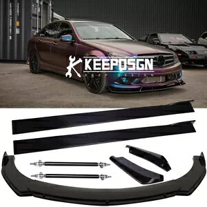 メルセデスベンツ C300 C200 W205 サイドスカートリアフロントバンパーリップスプリッターロッド For Mercedes Benz C300 C200 W205 Side Skirts Rear Front Bumper Lip Splitter Rods 【並行輸入品】