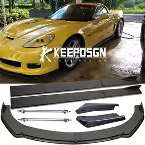 シボレーコルベット C6 C7 カーボンファイバーサイドスカートリアフロントバンパーリップスプリッター For Chevy Corvette C6 C7 Carbon Fiber Side Skirts Rear Front Bumper Lip Splitter 【並行輸入品】