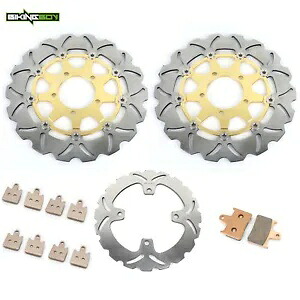 フロント 2 リア 1 ブレーキディスク ローター パッド Ninja ZX14R ZX1400 ZZR1400 ABS 2006-up 2 Front 1 Rear Brake Discs Rotors Pads Ninja ZX14R ZX1400 ZZR1400 ABS 2006-up 【並行輸入品】|カスタムパーツ WORLD倉庫
