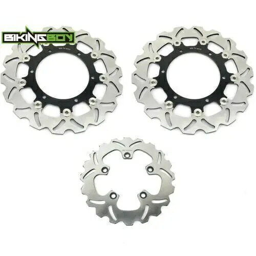 2 フロント 1 リアブレーキローターヤマハ FZ6R 09-up FZ6 600 Fazer / FZ6 S2 Fazer 2 Front 1 Rear Brake Rotors For Yamaha FZ6R 09-up FZ6 600 Fazer / FZ6 S2 Fazer 【並行輸入品】｜カスタムパーツ WORLD倉庫