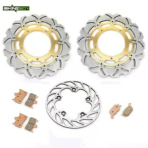 ブレーキローターディスク + パッドフロントリア 3 セットヤマハ YZF R1 YZF-R1 2004 2005 2006 Brake Rotors Discs+Pads Front Rear 3 Set For Yamaha YZF R1 YZF-R1 2004 2005 2006 【並行輸入品】|カスタムパーツ WORLD倉庫