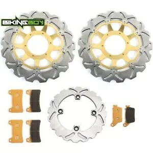 2 フロント 1 リアブレーキローターパッドホンダ Fireblade CBR 1000 RR CBR1000RR 08-16 2 Front 1 Rear Brake Rotors Pads For Honda Fireblade CBR 1000 RR CBR1000RR 08-16 【並行輸入品】｜カスタムパーツ WORLD倉庫