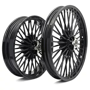 21x2.15 18x3.5 ファット スポーク ホイール ハーレー ダイナ スーパー グライド ローライダー ソフテイル用 21x2.15 18x3.5 Fat Spoke Wheels for Harley Dyna Super Glide Low Rider Softail 【並行輸入品】|カスタムパーツ WORLD倉庫