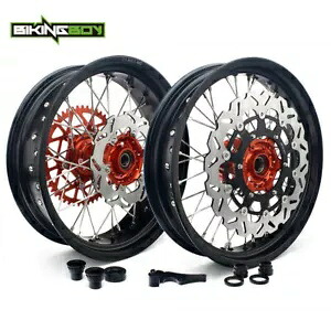 17インチ スーパーモト CNC ホイール リム ハブ ローター スプロケット SXF XC-W XC-F EXC 125-540 03+用 17" Supermoto CNC Wheel Rim Hub Rotor Sprocket for SXF XC-W XC-F EXC 125-540 03+ 【並行輸入品】｜カスタムパーツ WORLD倉庫
