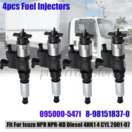 4 個燃料インジェクター 2001-2007 いすゞ NPR NPR-HD 4HK1 ディーゼル 4 cyl 095000-5471 4PCS Fuel Injectors For 2001-2007 Isuzu NPR NPR-HD 4HK1 Diesel 4 cyl 095000-5471 【並行輸入品】