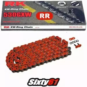 オートバイレッドチェーン RK GXW 148 リンク 530 ピッチ XW リング 9900 ポンド Motorcycle Red Chain RK GXW 148 Link 530 Pitch XW-Ring 9900 Pounds 【並行輸入品】 55,660円