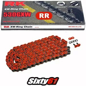 ヤマハ R1 レッド RK GXW チェーン 150 リンク 530 ピッチ XW リング 延長スイングアーム用 Yamaha R1 Red RK GXW Chain 150 Link 530 Pitch XW-Ring for Extended Swingarm 【並行輸入品】|カスタムパーツ WORLD倉庫