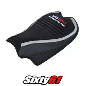 Ducati Streetfighter V4 SP2 シートカバー Tappezzeria 2020-2024 ベルベット シルバー ブラック Ducati Streetfighter V4 SP2 Seat Cover Tappezzeria 2020-2024 Velvet Silver Black 【並行輸入品】|カスタムパーツ WORLD倉庫