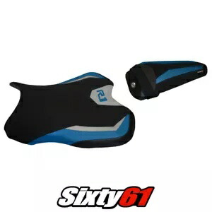 ヤマハ YZF R1 2015-2019 2020 2021 2022 2023 シートカバー Tappezzeria ブルー シルバー Yamaha YZF R1 2015-2019 2020 2021 2022 2023 Seat Cover Tappezzeria Blue Silver 【並行輸入品】