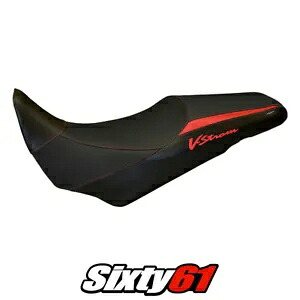 スズキ VStrom 1000 2014-2016 2017 2018 2019 シートカバー Tappezzeria レッド ブラック Suzuki VStrom 1000 2014-2016 2017 2018 2019 Seat Cover Tappezzeria Red Black 【並行輸入品】