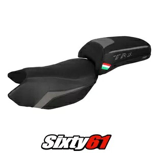 ベネリ TRK 502 2017-2020 2021 2022 2023 シートカバー Tappezzeria グレー ブラック Benelli TRK 502 2017-2020 2021 2022 2023 Seat Cover Tappezzeria Grey Black 【並行輸入品】